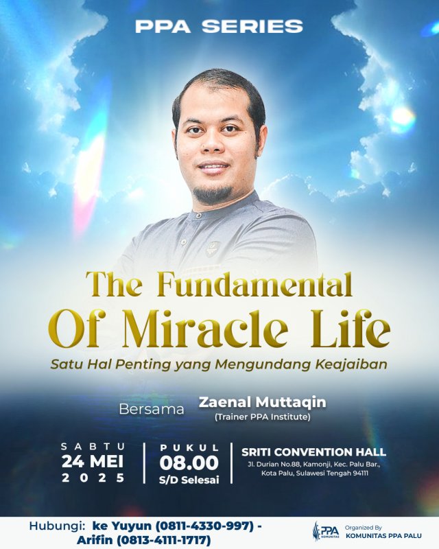 PPA Series Palu_The Fundamental of Miracle Life Angkatan 1 thumbnail